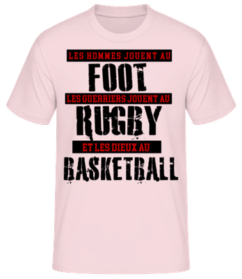 Les Dieux Jouent Au Basketball - T-shirt homme B&C - Rose - Devant