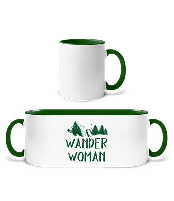 Wander Woman - Tasse zweifarbig - Weiß / Flaschengrün - Vorne