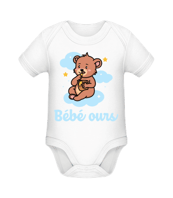 Bebe Ours - Body manches courtes bio - Blanc - Devant