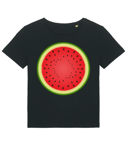 Vorschau: Wassermelone - Frauen Bio T-Shirt Stanley Stella 2.0 - Schwarz - Vorne