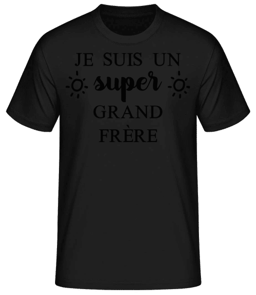 Aperçu: Super Grand Frère - T-shirt standard Homme - Noir - Devant