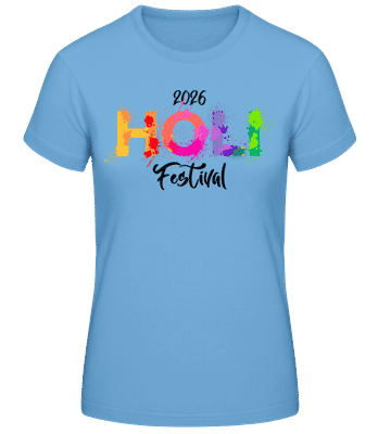 Holi Festival 2026 - Frauen Basic T-Shirt - Hellblau - Vorne