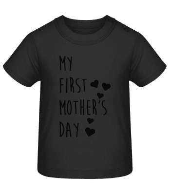 My First Mother's Day - Camiseta de bebé - Negro - delante