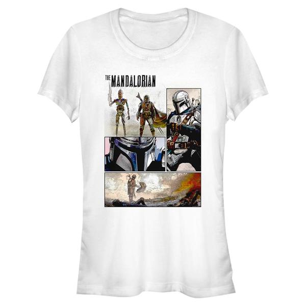 Preview: Star Wars - The Clone Wars - Skupina ComicBook Panel - Women's T-Shirt - White - Front
