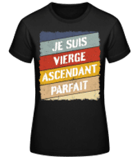 Je Suis Vierge Style Rétro - T-shirt standard Femme - Noir - Devant