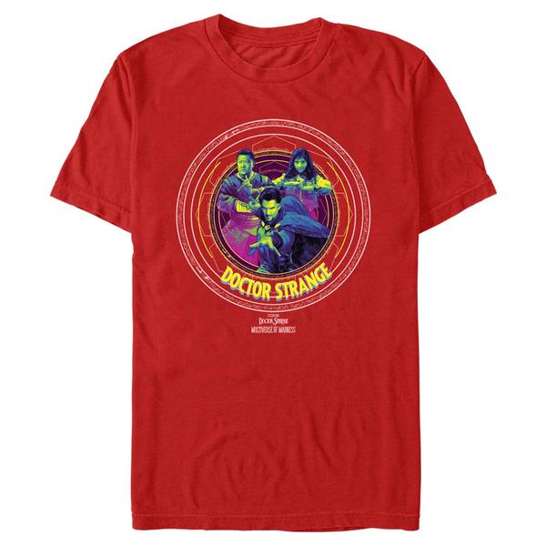 Aperçu: Marvel - Doctor Strange - Photo de groupe Runes Badge - Homme T-shirt - Rouge - Devant