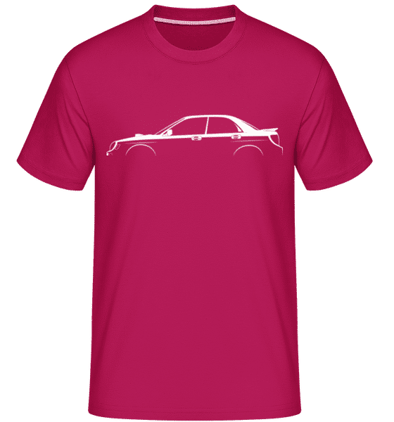Aperçu: 'Subaru Impreza WRX STi' Silhouette - T-Shirt Shirtinator homme - Magenta - Devant