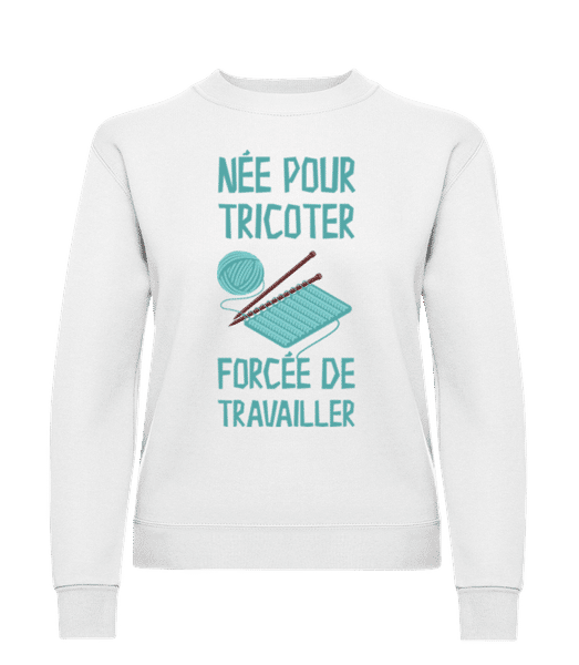 Aperçu: Nee Pour Tricoter - Sweatshirt Femme - Blanc - Devant