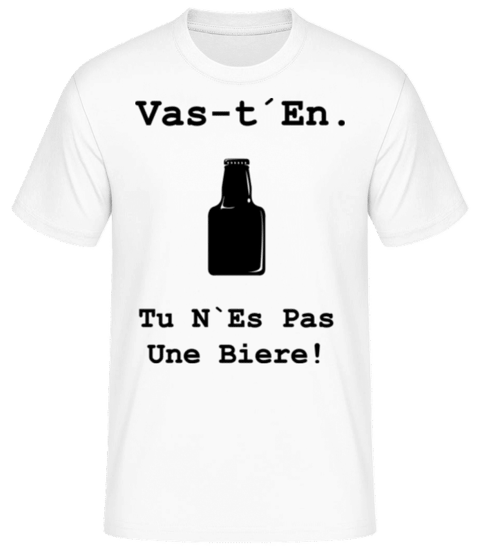 Aperçu: Vas-t'En! - T-shirt standard Homme - Blanc - Devant