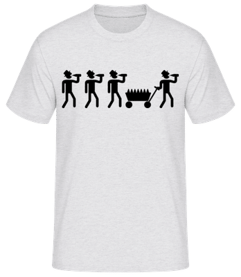 Fête Des Pères - T-shirt homme B&C - Gris chiné - Devant