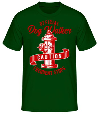 Official Dog Walker - T-shirt homme B&C - Vert bouteille - Devant