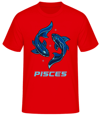Mecha Robotic Zodiac Sign Pisces - T-shirt standard Homme - Rouge - Devant