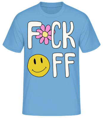 Fck Off - Camiseta básica para hombre - Azul claro - delante