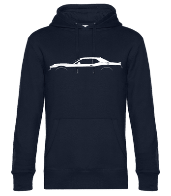 'Dodge Challenger SRT Demon' Silhouette - Men’s Standard Hoodie - Navy - Front