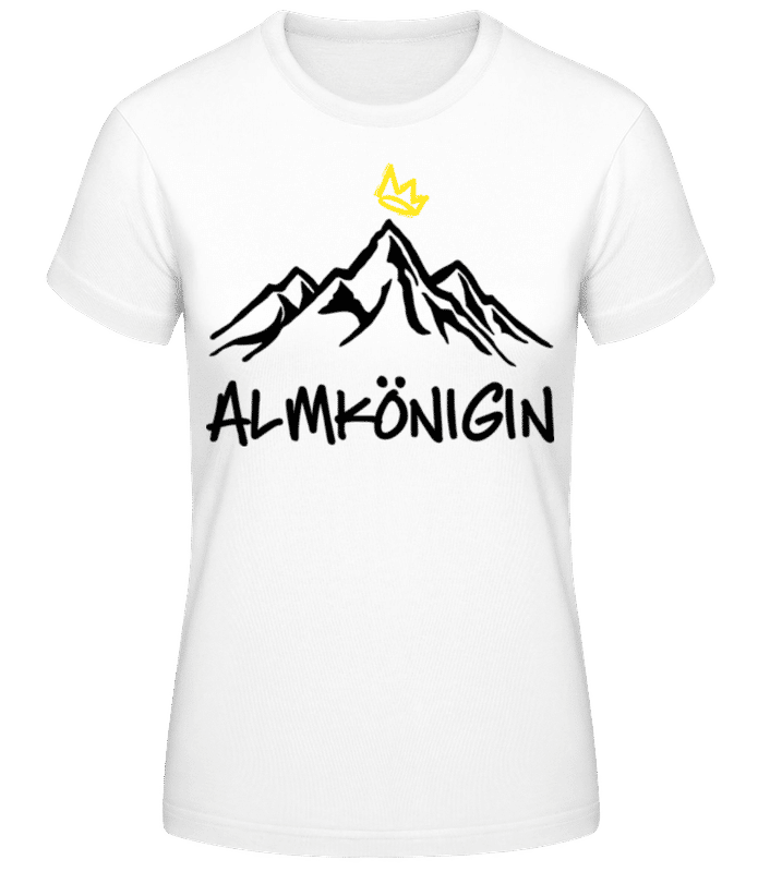 Vorschau: Almkönigin - Frauen Basic T-Shirt - Weiß - Vorne