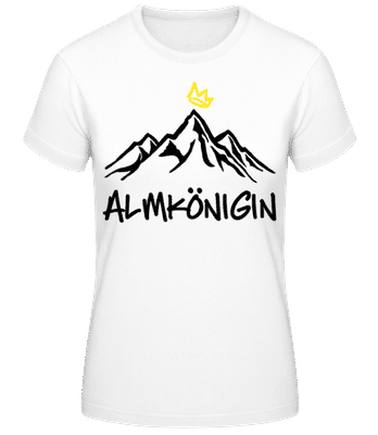 Almkönigin - Frauen Basic T-Shirt - Weiß - Vorne
