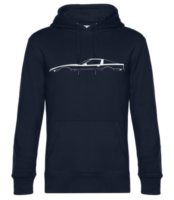 'Chevrolet Corvette C4' Silhouette - Pánska štandardná mikina s kapucňou - Namornícka modrá - Predné