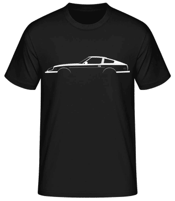 'Nissan 280ZX' Silhouette - Pánské basic tričko - Černá - Napřed