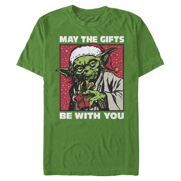 Aperçu: Star Wars - Yoda Gift Exchange - Christmas - Homme T-shirt - Vert irlandais - Devant