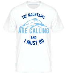 The Mountains Are Calling And I Must Go Blue ·  Shirtinator Men's T-Shirt