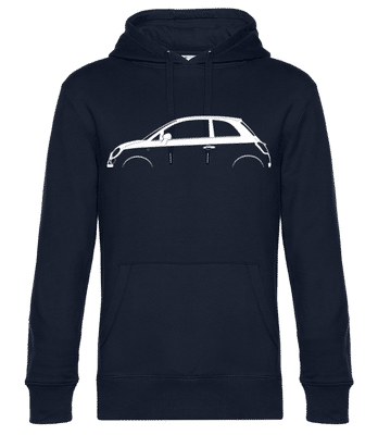 'Fiat 500 (2008)' Silhouette - Pánska štandardná mikina s kapucňou - Namornícka modrá - Predné
