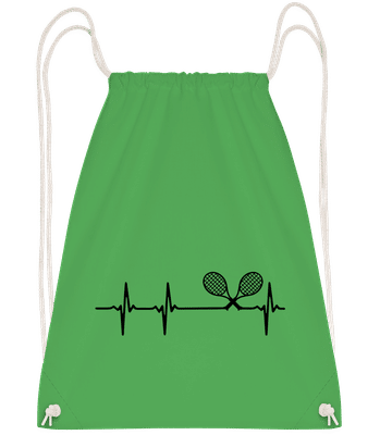 Tennis Herzschlag - Turnbeutel - Irischgrün - Vorn