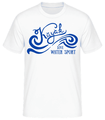 Kayak Logo Blue - Men's Basic T-Shirt - White - Front