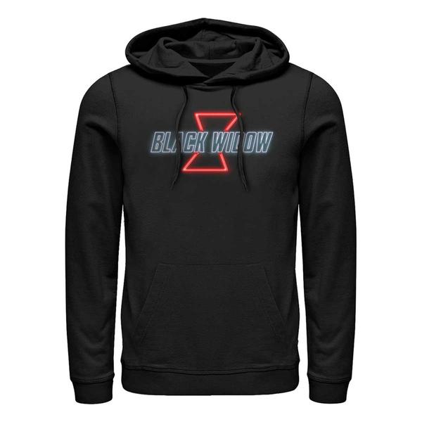 Aperçu: Marvel - Logo Black Widow Neon V2 - Unisex Sweat à capuche - Noir - Devant