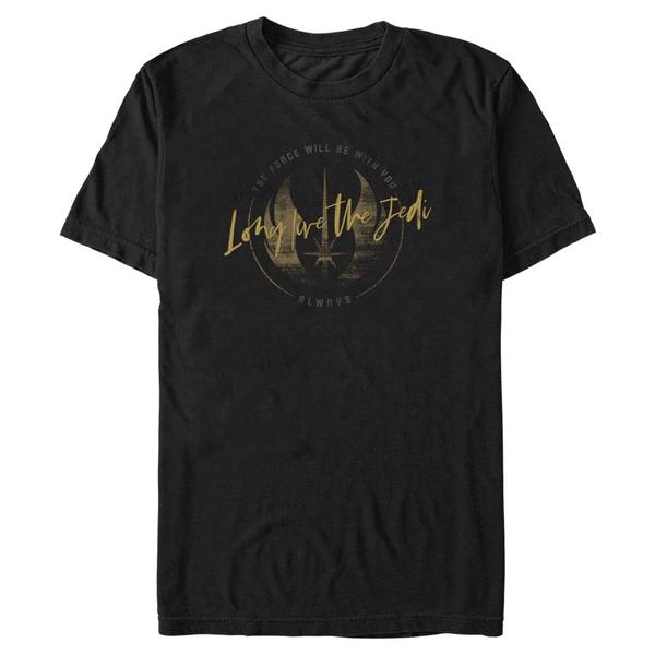 Aperçu: Star Wars - Obi-Wan Kenobi - Logo Long Live Jedi Crest - Homme T-shirt - Noir - Devant