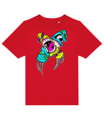 Skateboards With Eyes - Kids B&C T-Shirt - Red - Front