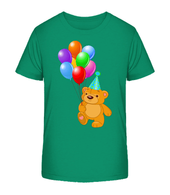 Ours Avec Des Ballons - T-shirt bio Enfant Stanley Stella 2.0 - Vert - Devant