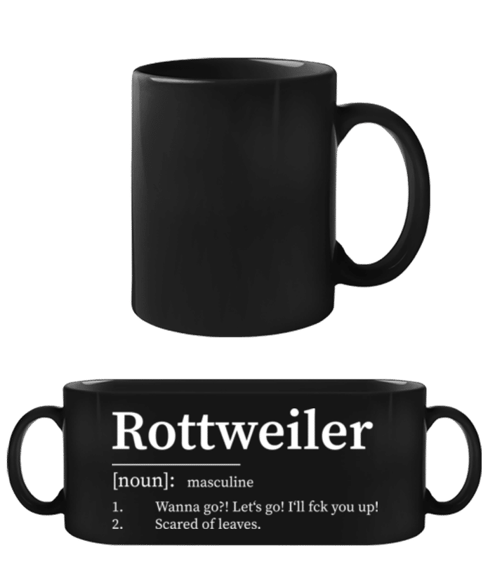Vorschau: Rottweiler Definition - Schwarze Tasse - Schwarz - Vorne