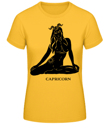 Female Zodiac Sign Capricorn - T-shirt standard Femme - Jaune doré - Devant