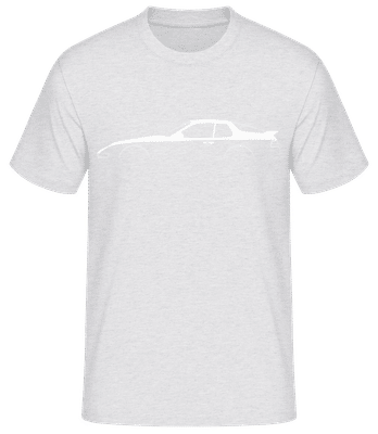 'Porsche 968 Clubsport' Silhouette - T-shirt standard Homme - Gris chiné - Devant