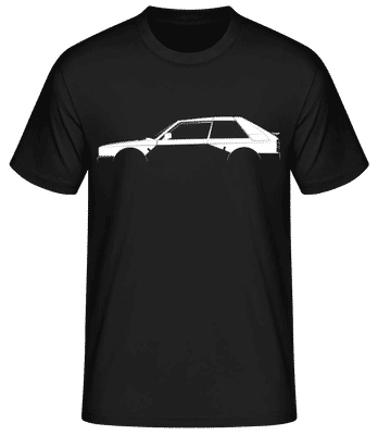 'Lancia Delta S4 SE038' Silhouette - Men's Basic T-Shirt - Black - Front