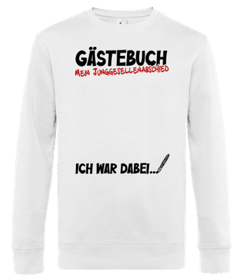 Junggesellenabschied JGA Gästebuch - Männer Standard Pullover - Weiß - Vorne