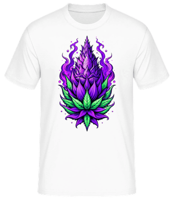Fleur De Cannabis - T-shirt standard Homme - Blanc - Devant