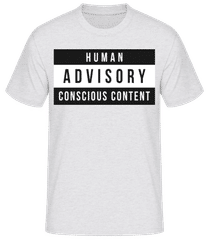 Human Advisory Conscious Content · T-shirt homme B&C