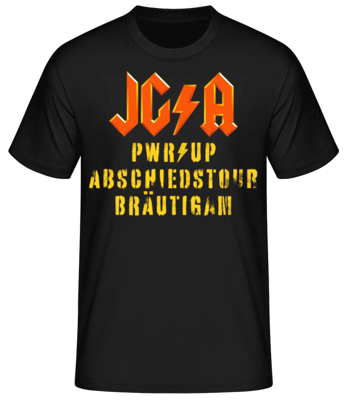 Vorschau: JGA Abschiedstour Bräutigam - Männer T-Shirt B&C - Schwarz - Vorne