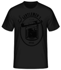 Gentlemen's Club STAG Black - Männer T-Shirt B&C - Schwarz - Vorne