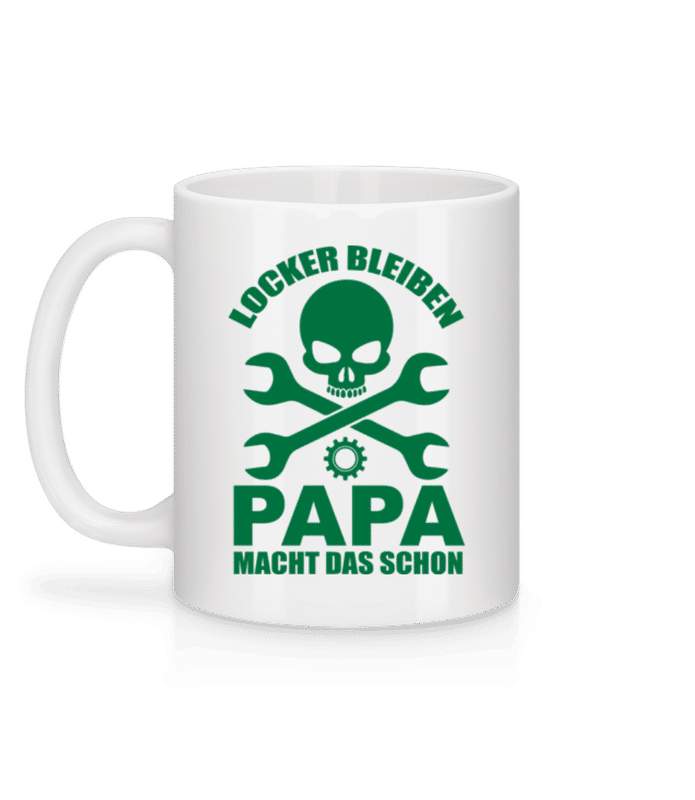 Vorschau: Locker Bleiben Papa Macht Das - Tasse - Weiß - Hinten