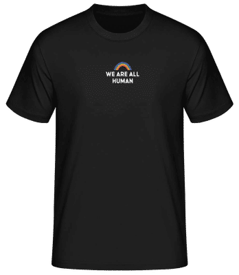 We Are All Human Rainbow - Pánské basic tričko - Černá - Napřed