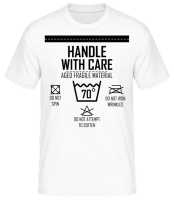 Handle With Care 70 - Pánské basic tričko - Bílá - Napřed