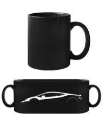 'Lamborghini Huracan Evo' Silhouette - Tasse Noire - Noir - Devant
