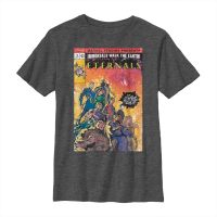 Marvel - Eternals - Group Shot Vintage Style Comic Cover - Kids T-Shirt - Heather anthracite - Front