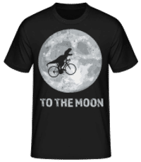 To The Moon T-Rex - Men's Basic T-Shirt - Black - Front