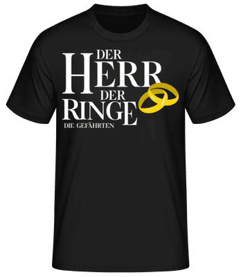 Der Herr Der Ringe Gefährten - Männer Basic T-Shirt - Schwarz - Vorne