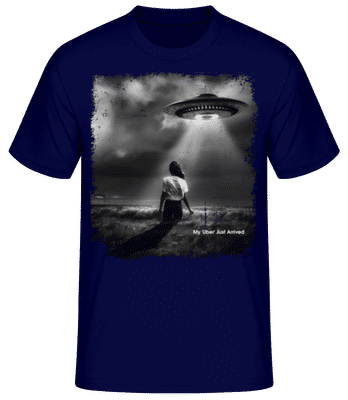 My 'Uber' Just Arrived - Pánske basic tričko - Namornícka modrá - Predné