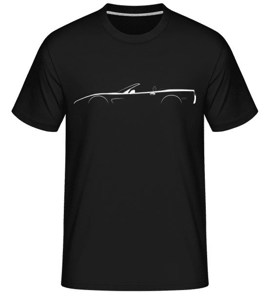 Aperçu: 'Corvette C5 Convertible' Silhouette -  T-Shirt Shirtinator homme - Noir - Devant