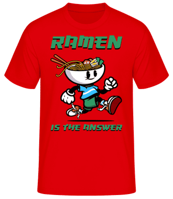 Ramen Is The Answer - T-shirt standard Homme - Rouge - Devant